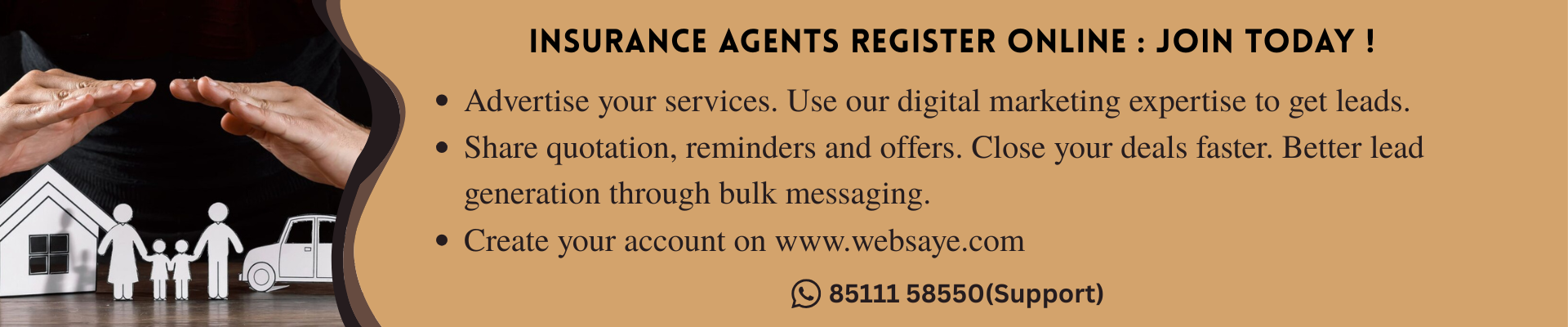 Insurance agents register online